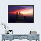 Wooden Pier at Sunset Wall Art