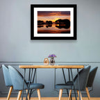Tranquility Bridge at Sunset Wall Art