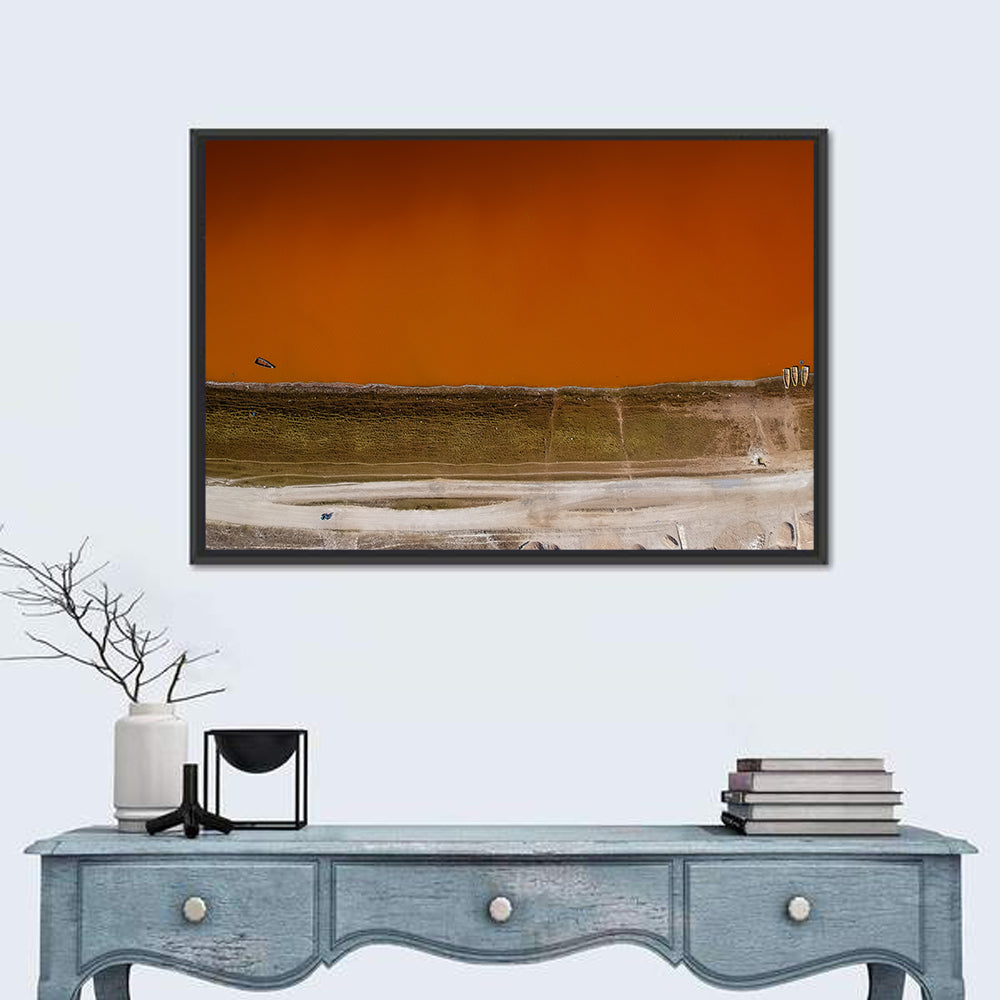 Lake Retba Aerial View Wall Art