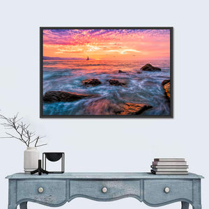 Vivid Ocean Sunset Wall Art