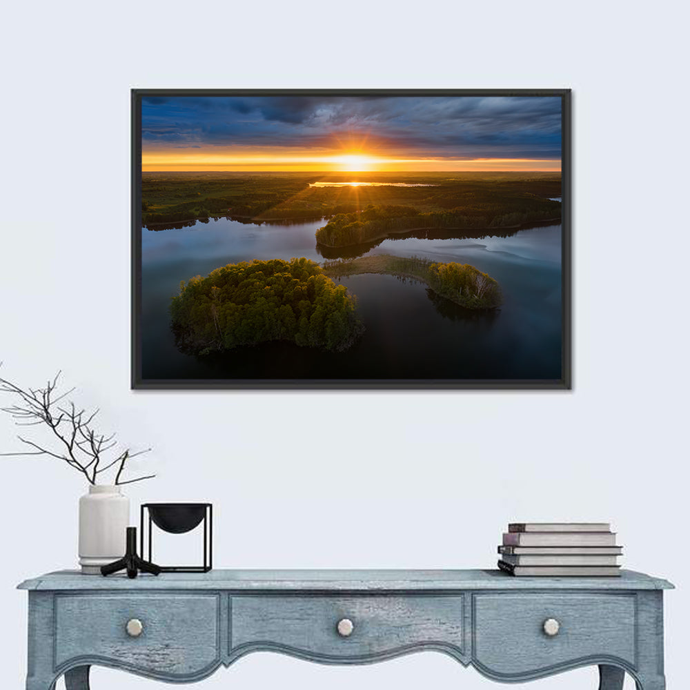 Sunset Over Gromskie Lake Wall Art
