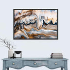 Marbled Gold Swirl Wall Art