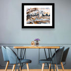 Marbled Gold Swirl Wall Art