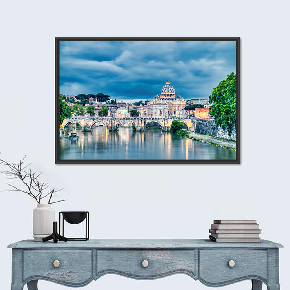 St Peter's Basilica at Dusk Wall Art