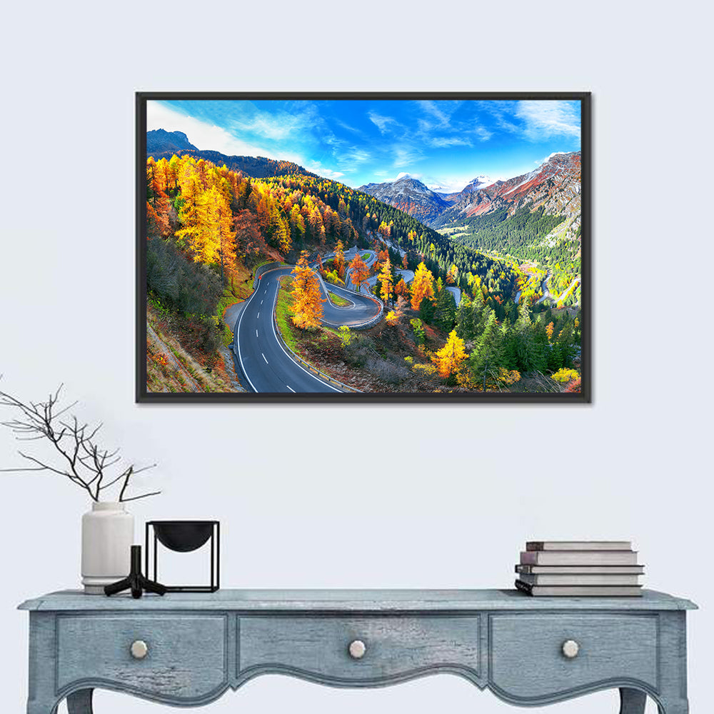 Maloja Pass Wall Art in a room, landscape