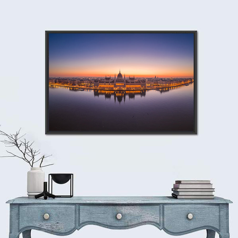 Hungarian Parliament at Dusk Wall Art