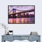 Manhattan Bridge at Dusk Wall Art
