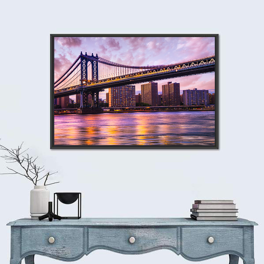 Manhattan Bridge at Dusk Wall Art