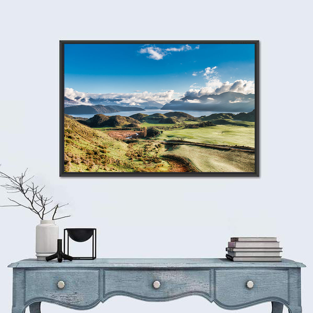 Lake Wanaka and Roys Peak Wall Art in a room, landscape