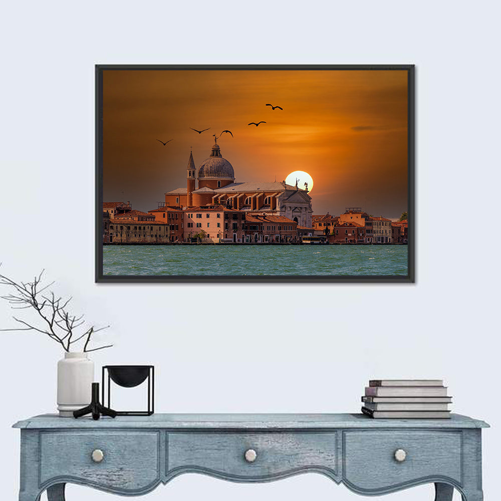 San Giorgio Maggiore at Sunset Wall Art in a room, landscape