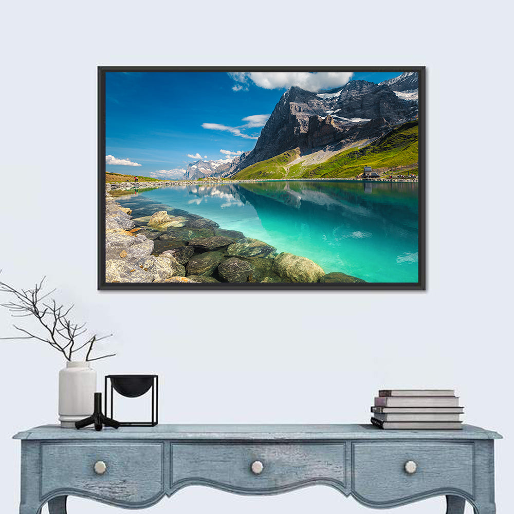 Eiger Over Bachalpsee Wall Art in a room, landscape