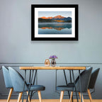 Patricia Lake and Mount Pyramid at Golden Hour Wall Art