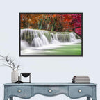 Kanchanaburi Autumn Waterfall Wall Art