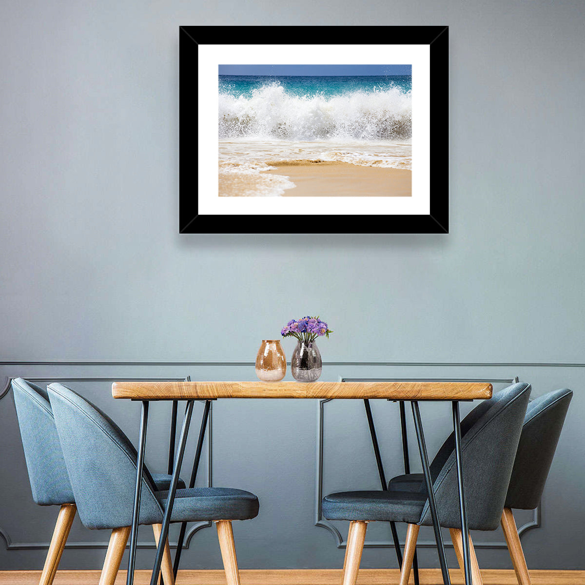 Breaking Wave Over Wet Sand Wall Art