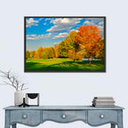 Autumn Trees and Lakeside Lawn Wall Art