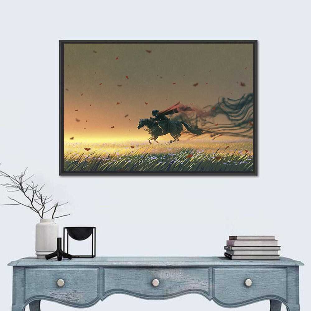 Unstoppable Knight with Red Cape Wall Art