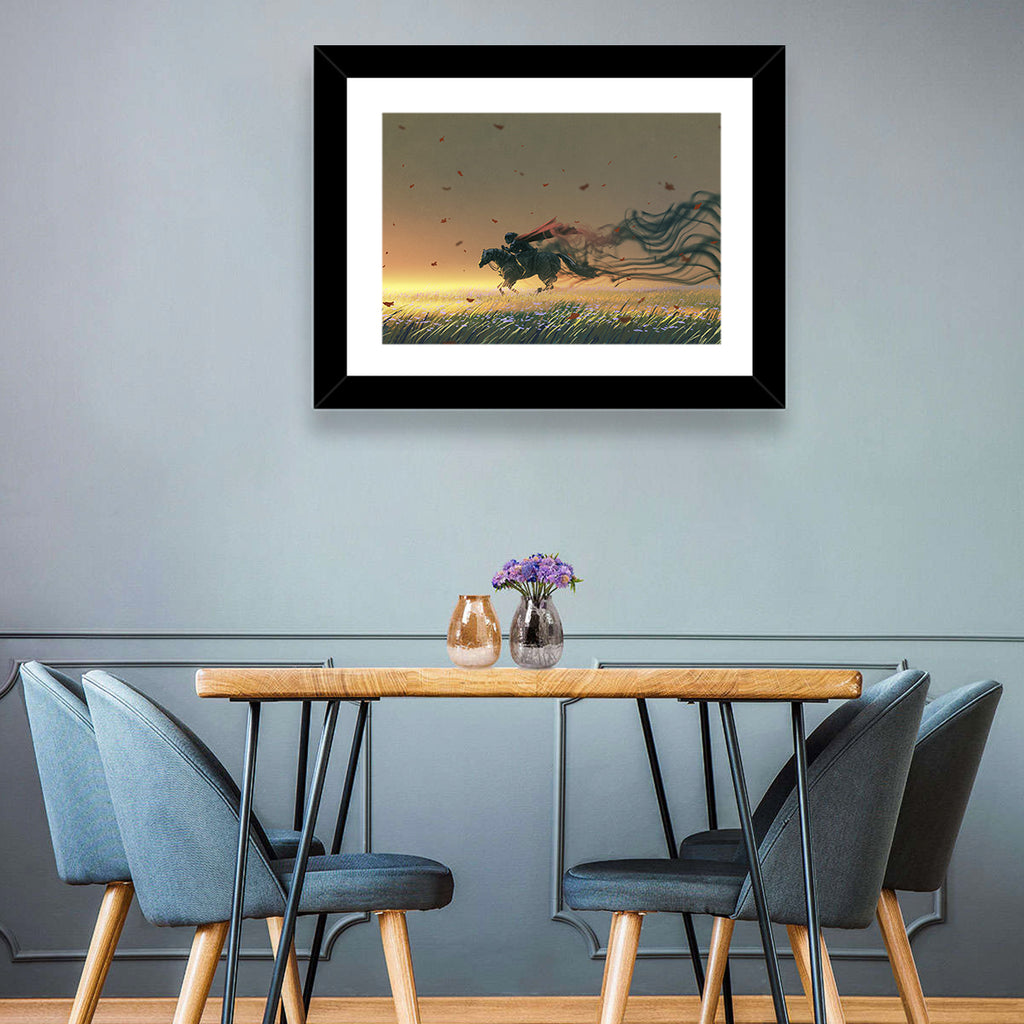 Unstoppable Knight with Red Cape Wall Art