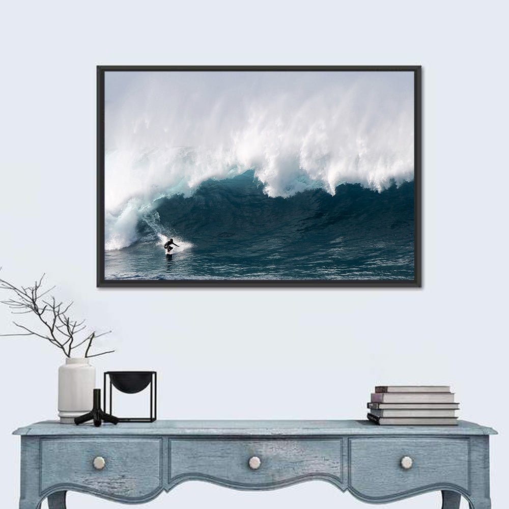 Surfer Beneath Breaking Wave Wall Art