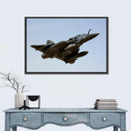 Camouflaged Fighter Jet in Flight Wall Art