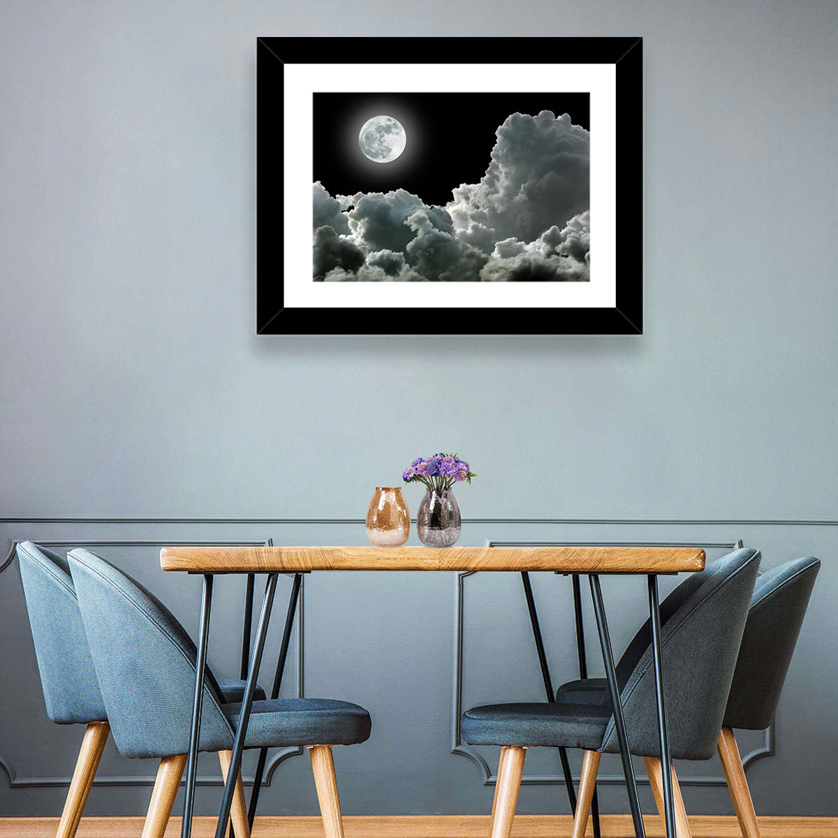 Cloudy Moonlight Wall Art