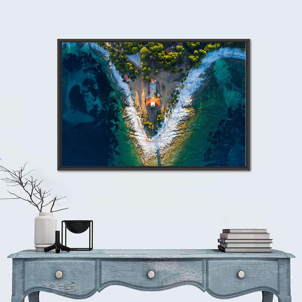 Veli Rat Aerial Lighthouse View Wall Art