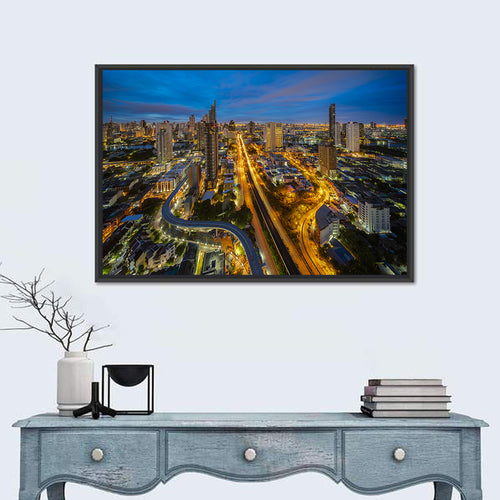 Bangkok Dusk Cityscape Wall Art