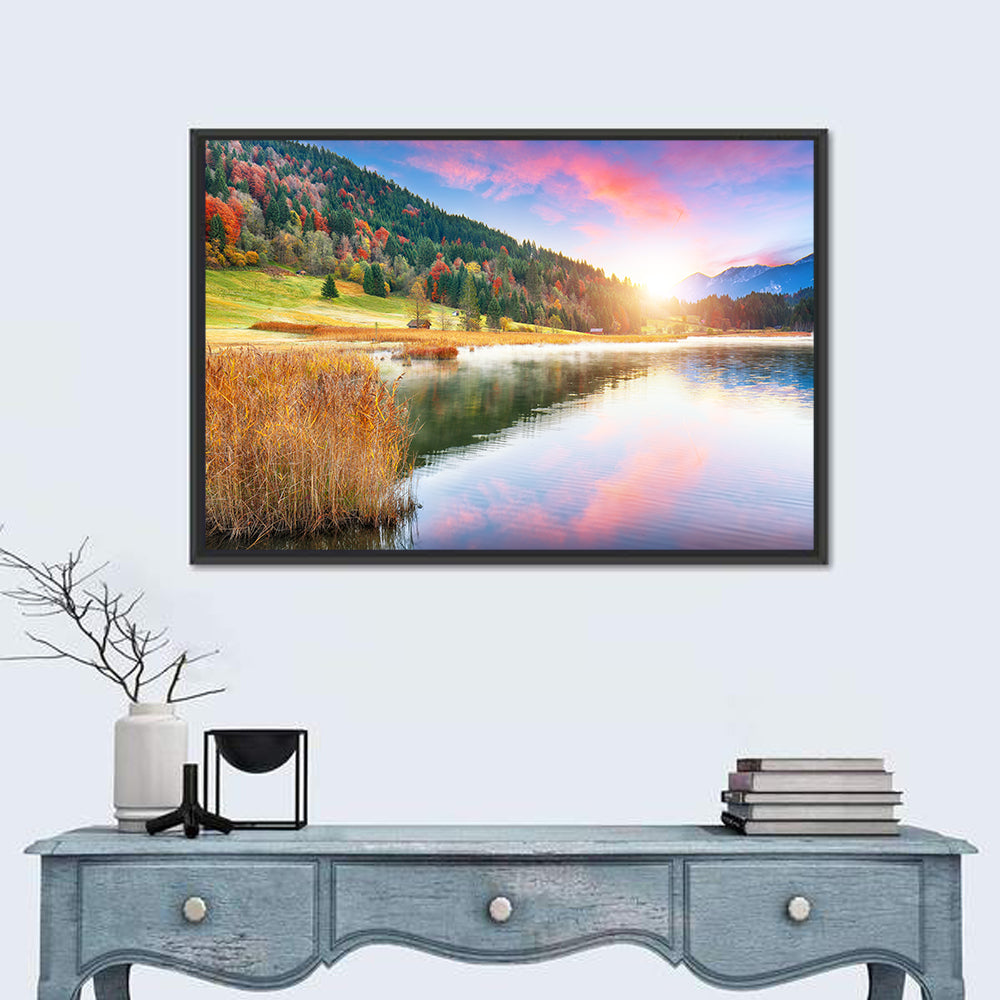 Wagenbruchsee Golden Hour Wall Art in a room, landscape