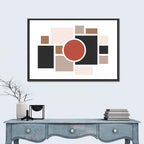 Terracotta Geometric Circle Composition Wall Art