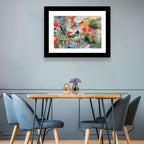 Melting Green Impasto Abstract Wall Art