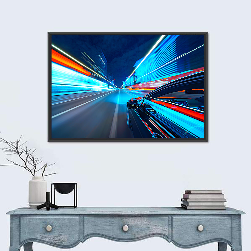 Light Trails Speed Car Wall Art