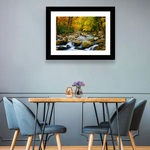 Rushing Autumn Stream Wall Art