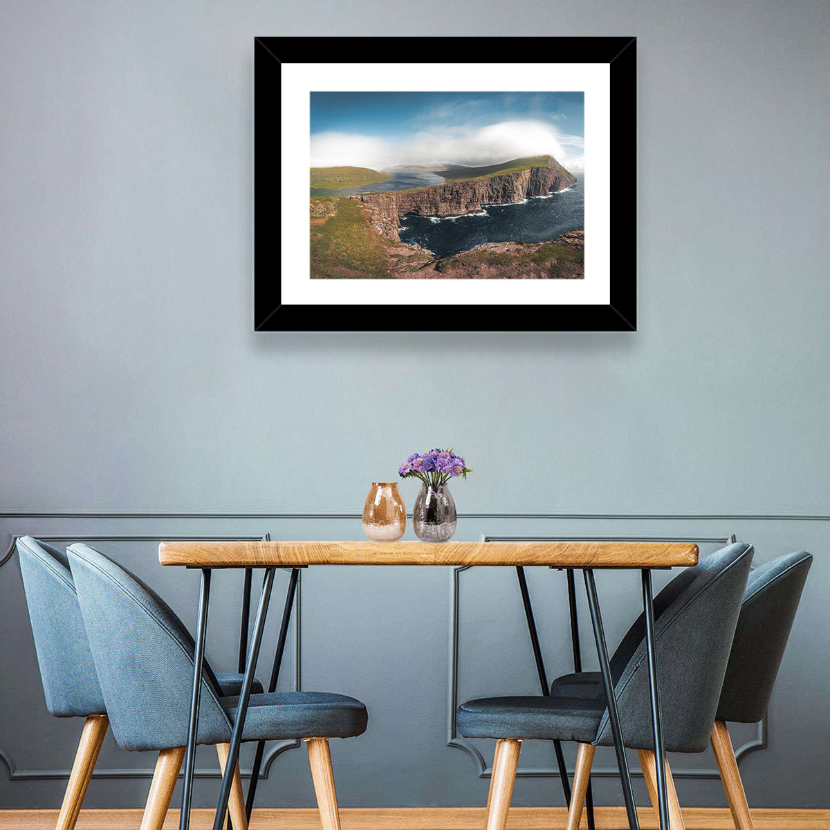 Traelanipa Cliffs, Sørvágsvatn Wall Art in a room, landscape