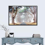 Misty Morning Alleyway Wall Art