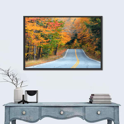 New Hampshire Autumn Way Wall Art