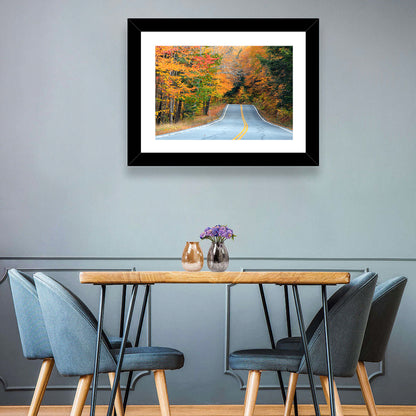 New Hampshire Autumn Way Wall Art