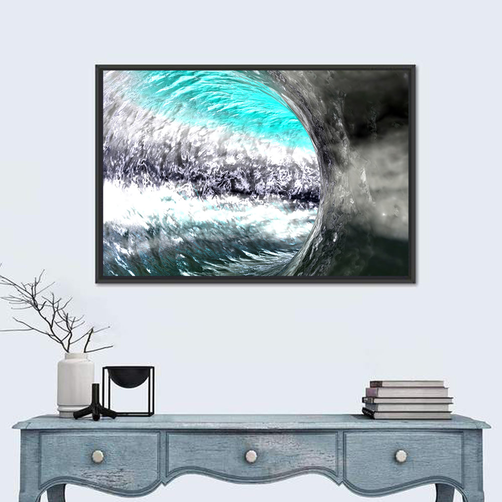 Water Tunnel Concept Wall Art in a room, landscape