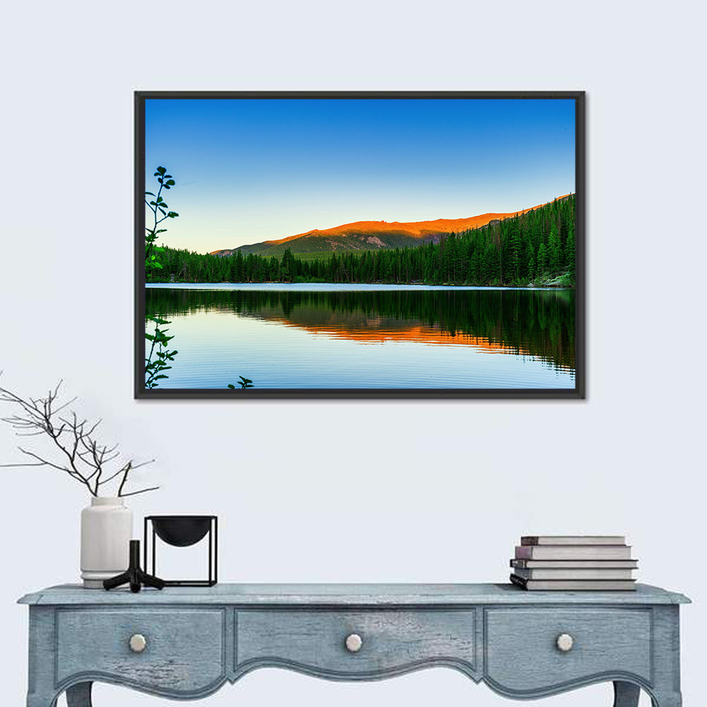 Bear Lake Morning Light, Estes Park Wall Art in a room, landscape
