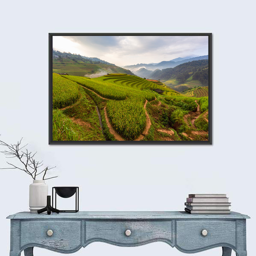 Terraced Rice Paddy Field Wall Art
