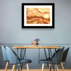Golden Agate Stone Abstract Wall Art