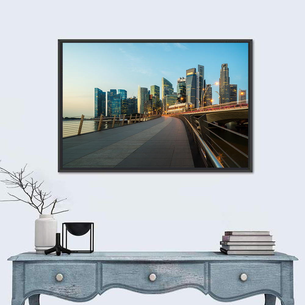 Singapore Business District Skyline Wall Art