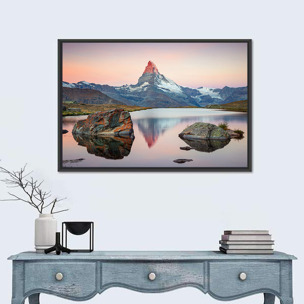 Matterhorn From Lake Stellisee Wall Art