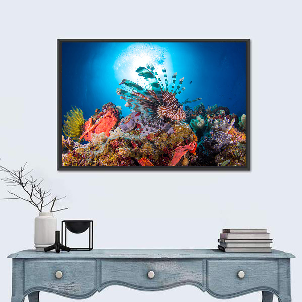 Lionfish In Coral Reef Wall Art