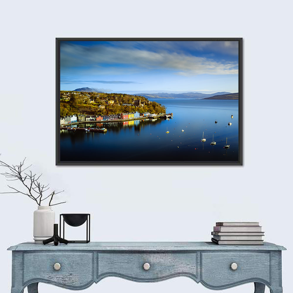 Portree Harbour Colorful Houses Wall Art