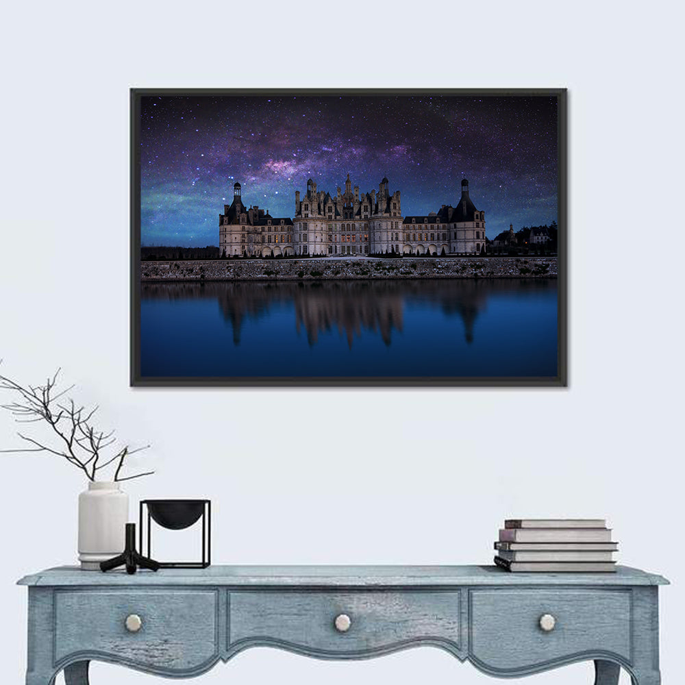 Château De Chambord Night Reflection Wall Art