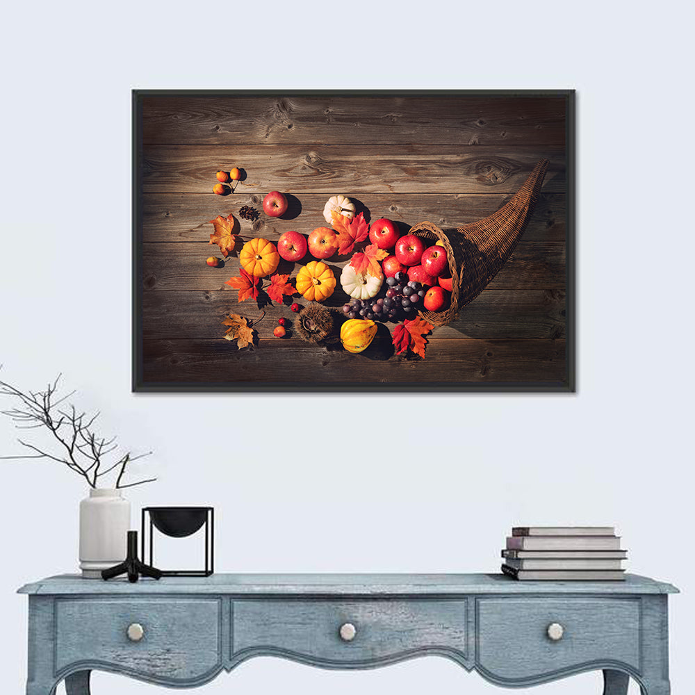 Thanksgiving Cornucopia Still Life Wall Art