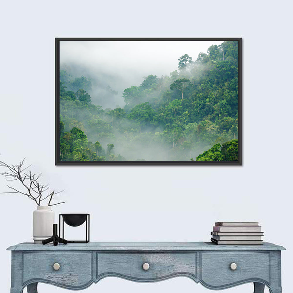 Misty Rainforest Morning Wall Art