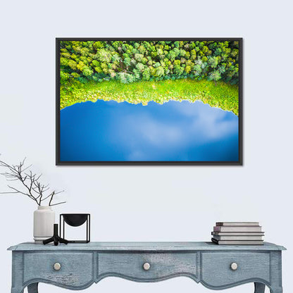 Blue lake In Woodland Wall Art