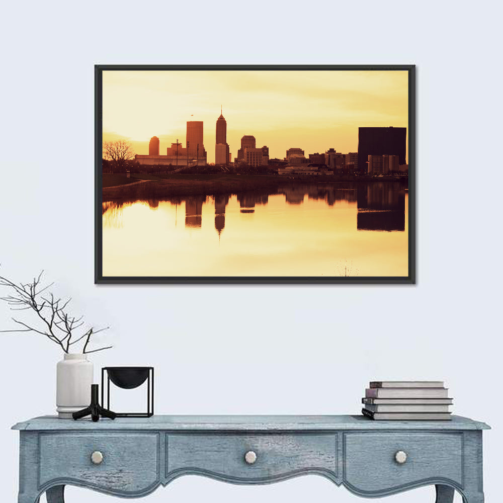 Indianapolis Golden Hour Skyline Wall Art