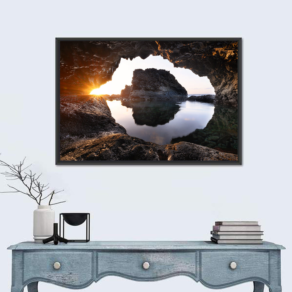 Sea Cave Sunset Wall Art