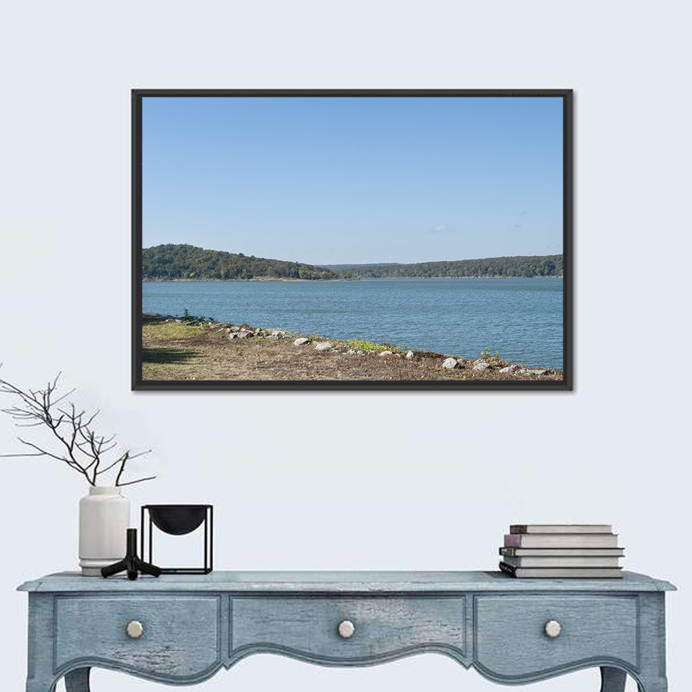 Tenkiller Lake Shoreline Wall Art in a room, landscape